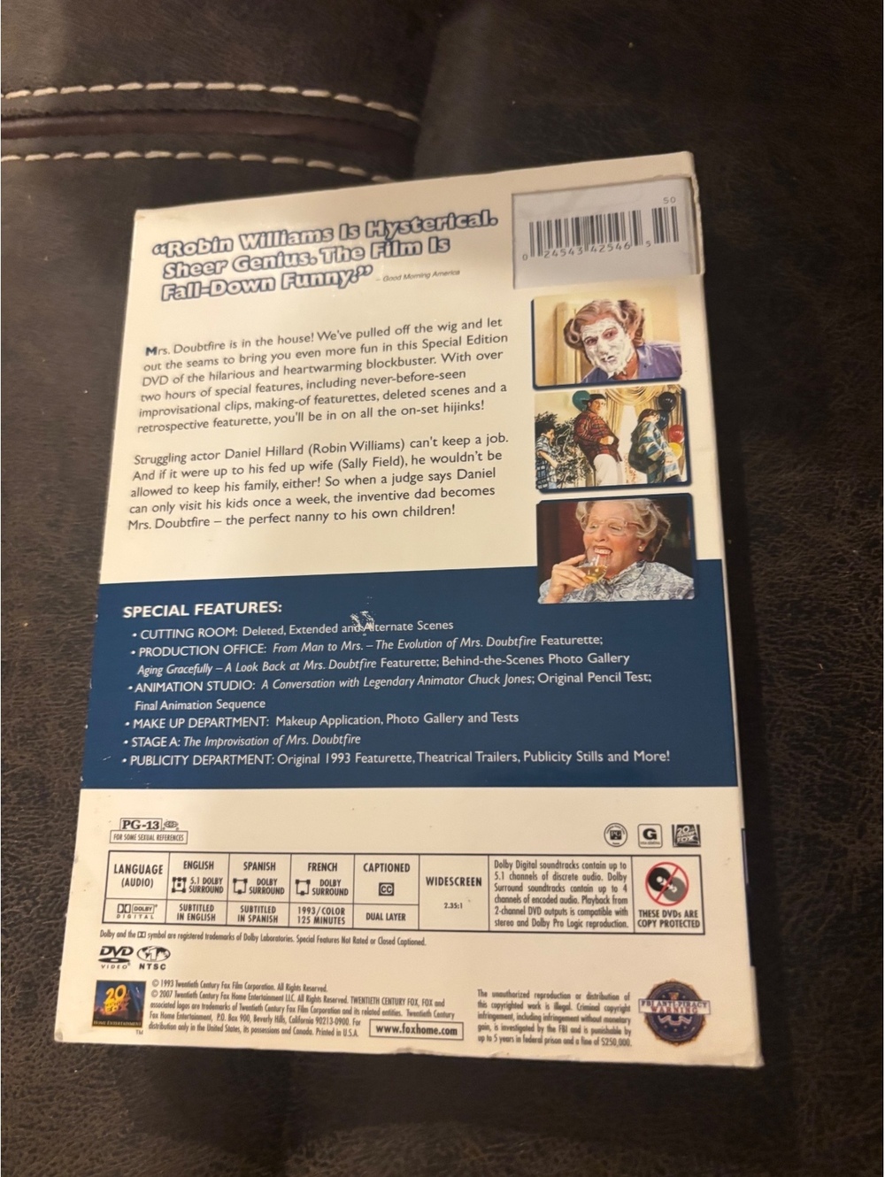 Mrs. Doubtfire DVD Factory Sealed Robin Williams Sally Field Special Edition - Picture 2 of 4